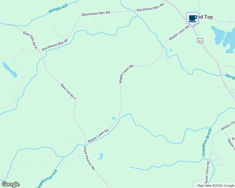 map of restaurants, bars, coffee shops, grocery stores, and more near 185 Maple Lawn Rd in Round Top