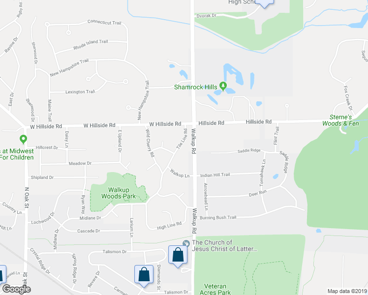 map of restaurants, bars, coffee shops, grocery stores, and more near 4612 Tile Line Road in Crystal Lake