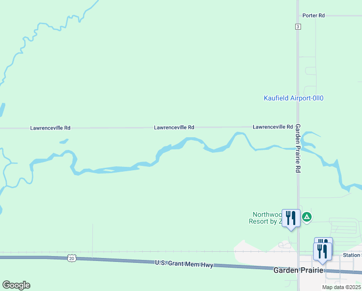 map of restaurants, bars, coffee shops, grocery stores, and more near 10479 Lawrenceville Road in Garden Prairie
