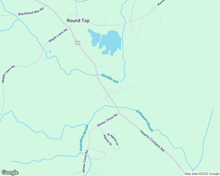 map of restaurants, bars, coffee shops, grocery stores, and more near 76 Mill Lane in Round Top