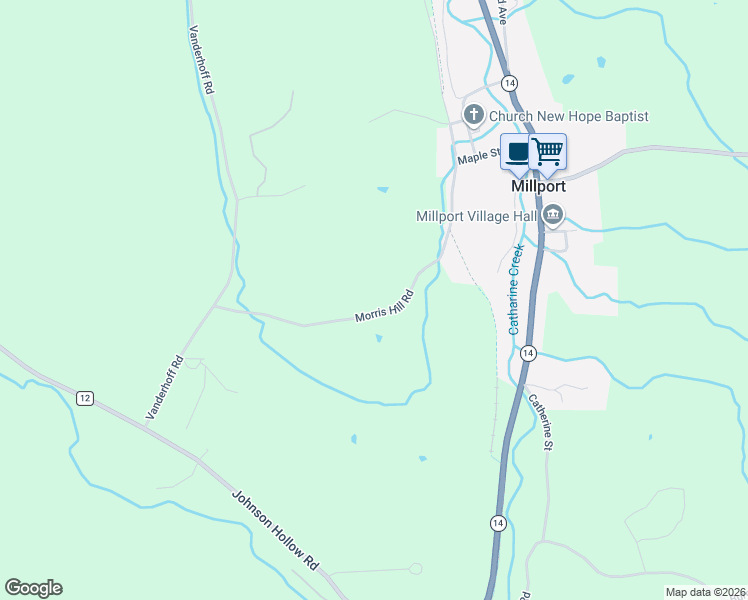 map of restaurants, bars, coffee shops, grocery stores, and more near 65 Morris Hill Rd in Millport