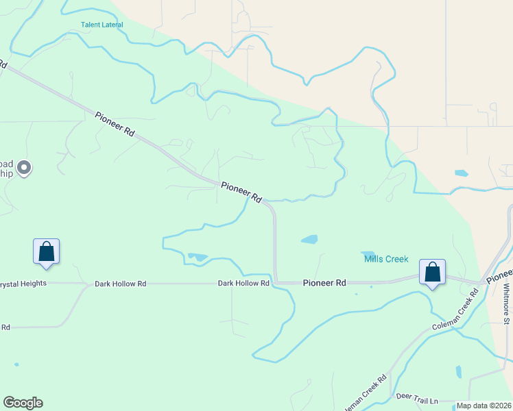 map of restaurants, bars, coffee shops, grocery stores, and more near 3645 Pioneer Road in Medford