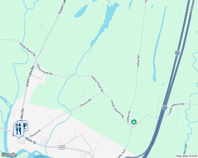 map of restaurants, bars, coffee shops, grocery stores, and more near 119 Gypsy Point Road in Athens