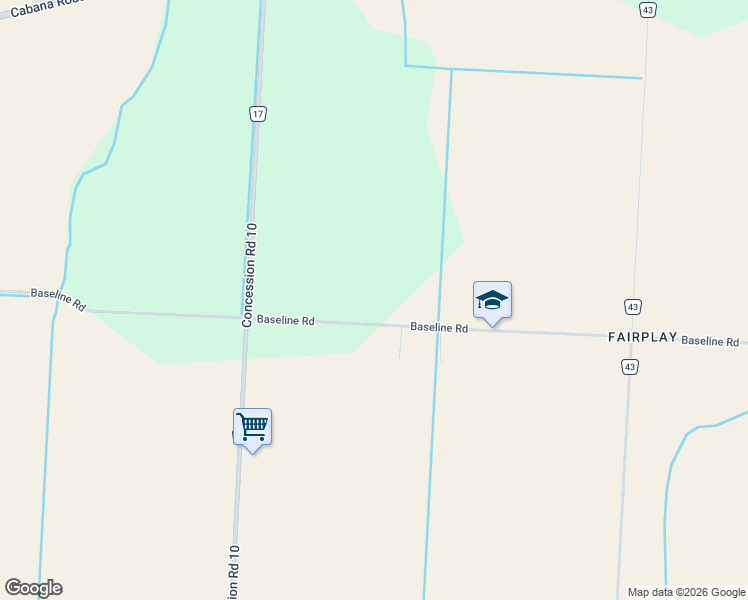 map of restaurants, bars, coffee shops, grocery stores, and more near 8780 Baseline Road in Windsor