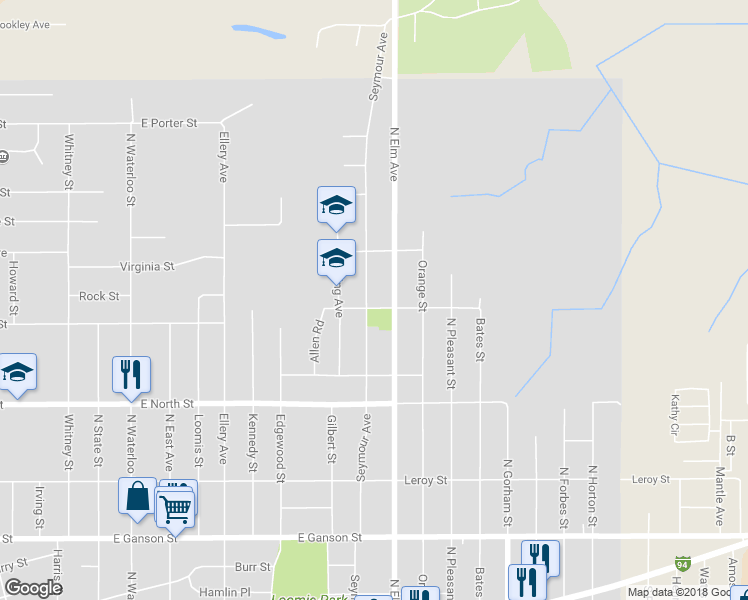 map of restaurants, bars, coffee shops, grocery stores, and more near 803 Seymour Avenue in Jackson