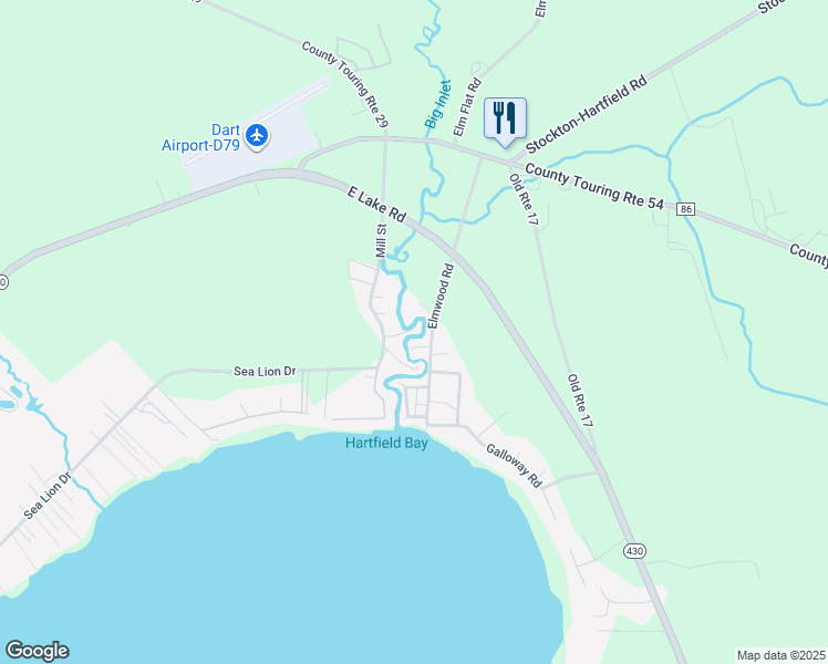 map of restaurants, bars, coffee shops, grocery stores, and more near 6006A Mill Street in Mayville