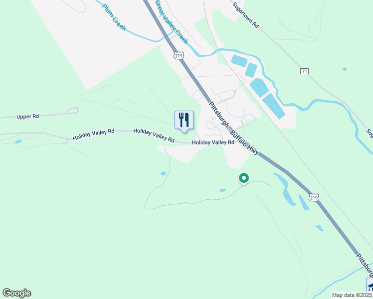 map of restaurants, bars, coffee shops, grocery stores, and more near 6557 Holiday Valley Road in Ellicottville