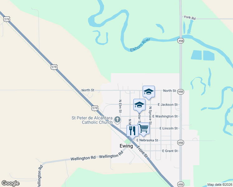 map of restaurants, bars, coffee shops, grocery stores, and more near 168-406 North Street in Ewing