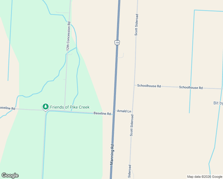 map of restaurants, bars, coffee shops, grocery stores, and more near 4181 Manning Road in Tecumseh