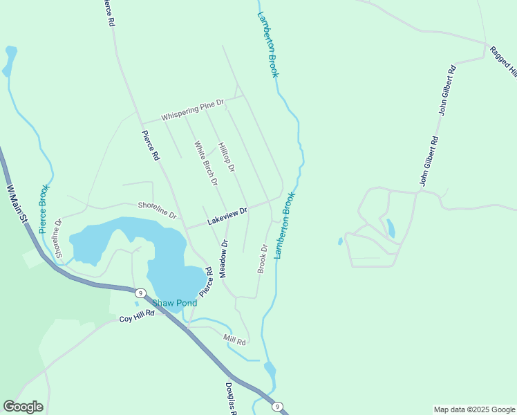map of restaurants, bars, coffee shops, grocery stores, and more near 49 Lakeview Drive in West Brookfield
