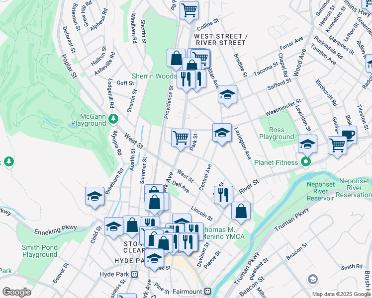 map of restaurants, bars, coffee shops, grocery stores, and more near 126 Arlington Street in Boston