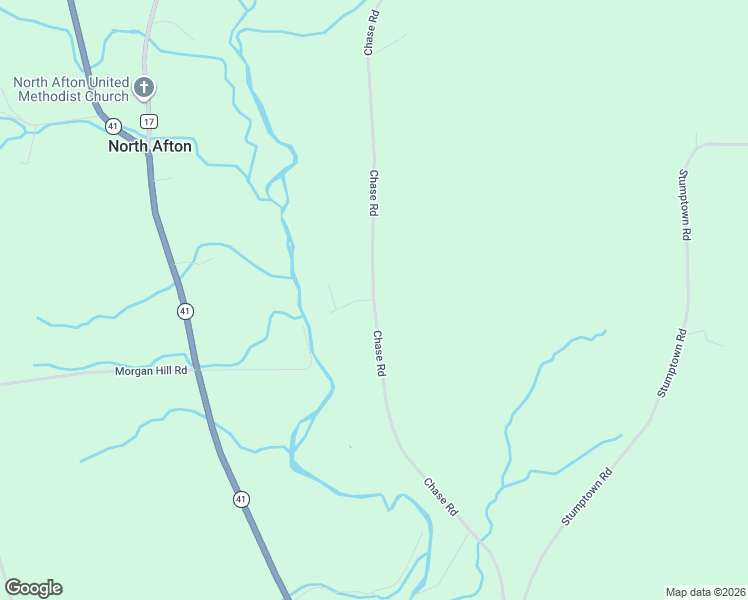 map of restaurants, bars, coffee shops, grocery stores, and more near 400 Chase Road in Afton