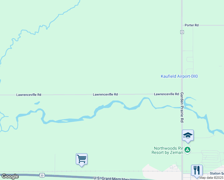 map of restaurants, bars, coffee shops, grocery stores, and more near 10479 Lawrenceville Road in Garden Prairie