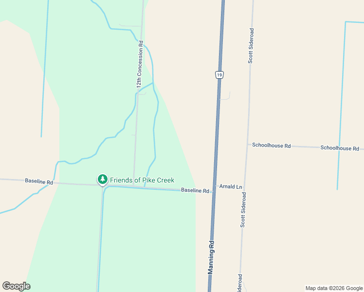 map of restaurants, bars, coffee shops, grocery stores, and more near 4181 Manning Road in Tecumseh