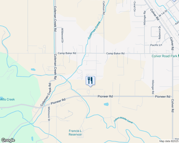 map of restaurants, bars, coffee shops, grocery stores, and more near 4176 Cedar Lane in Medford