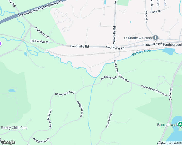 map of restaurants, bars, coffee shops, grocery stores, and more near 14 Wood Street in Southborough