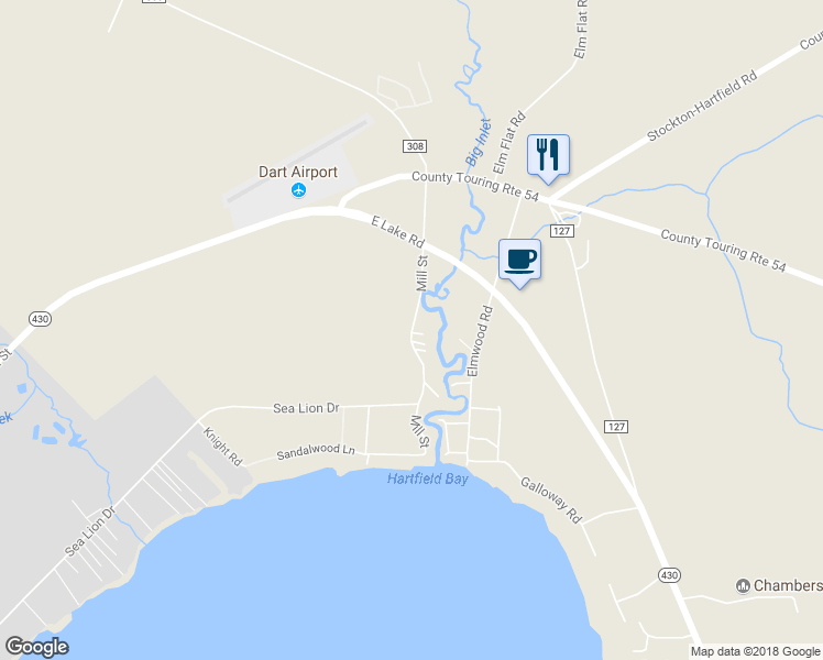 map of restaurants, bars, coffee shops, grocery stores, and more near 6015 Mill Street in Mayville