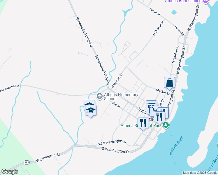 map of restaurants, bars, coffee shops, grocery stores, and more near 4 Leeds Athens Road in Athens