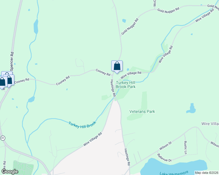 map of restaurants, bars, coffee shops, grocery stores, and more near 41 Hastings Road in Spencer