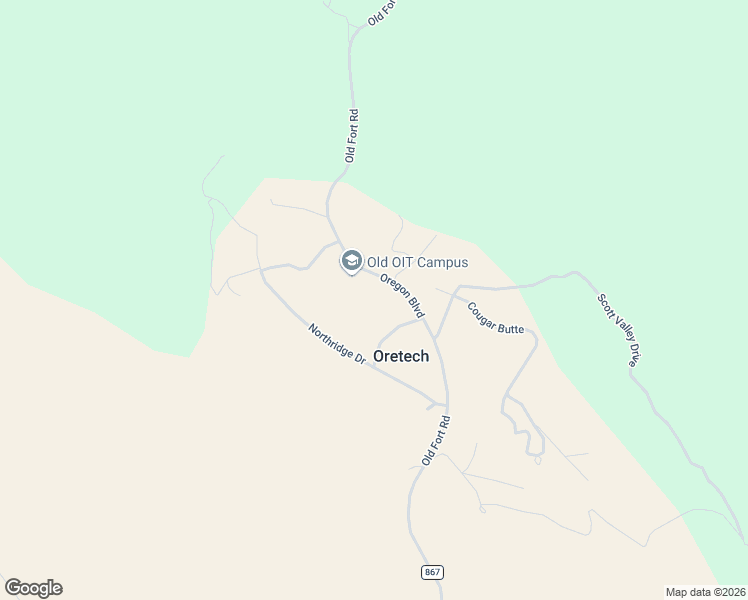 map of restaurants, bars, coffee shops, grocery stores, and more near 3808 Old Fort Road in Klamath Falls