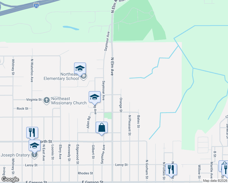 map of restaurants, bars, coffee shops, grocery stores, and more near 1604 Floral Avenue in Jackson