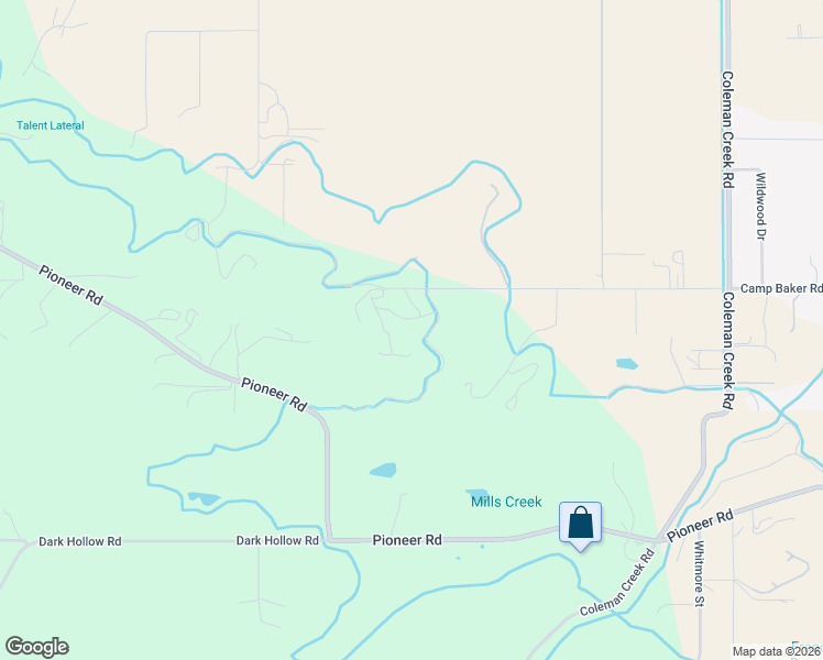 map of restaurants, bars, coffee shops, grocery stores, and more near 3132 Camp Baker Road in Medford