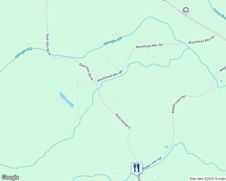 map of restaurants, bars, coffee shops, grocery stores, and more near 39 Stone Mount Road in Round Top