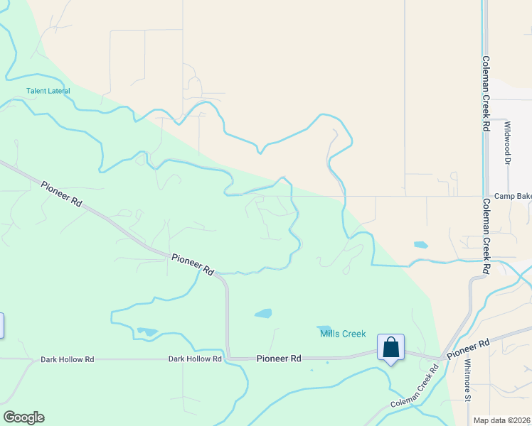 map of restaurants, bars, coffee shops, grocery stores, and more near 3132 Camp Baker Road in Medford
