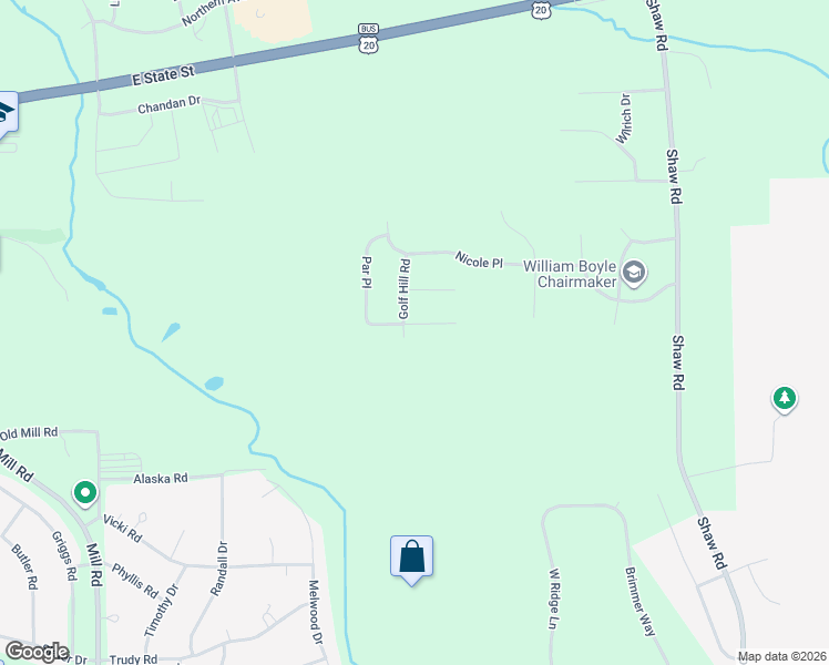 map of restaurants, bars, coffee shops, grocery stores, and more near 8914 Birdie Bend in Belvidere