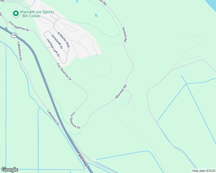 map of restaurants, bars, coffee shops, grocery stores, and more near 4626 Cooper's Hawk Road in Klamath Falls