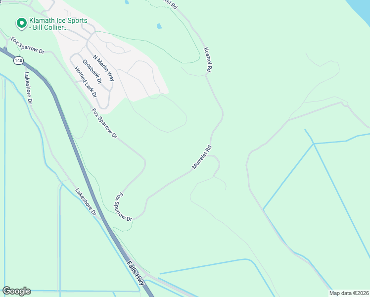 map of restaurants, bars, coffee shops, grocery stores, and more near 4626 Cooper's Hawk Road in Klamath Falls