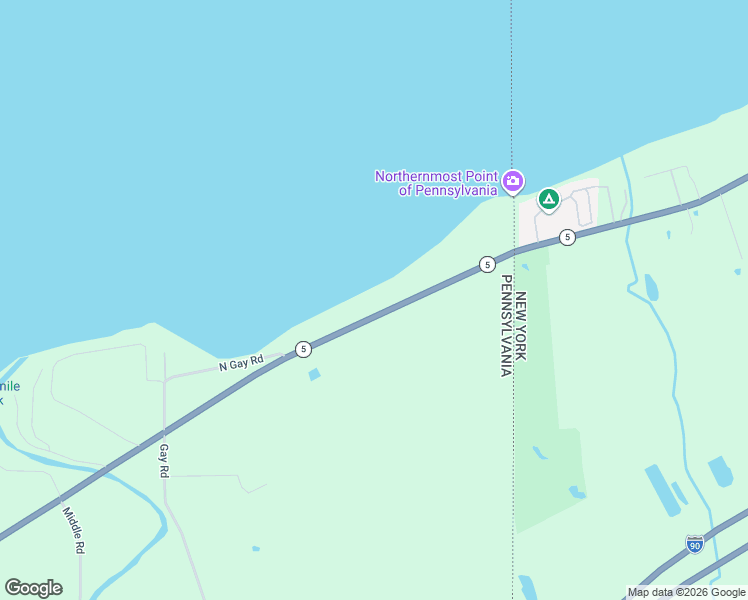 map of restaurants, bars, coffee shops, grocery stores, and more near 12406-12434 East Lake Road in North East