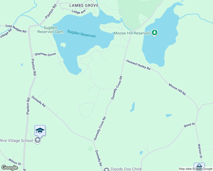 map of restaurants, bars, coffee shops, grocery stores, and more near 1 Oakland Drive in Spencer