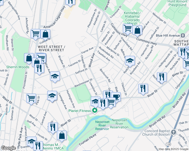 map of restaurants, bars, coffee shops, grocery stores, and more near 10 Geraghty Terrace in Boston