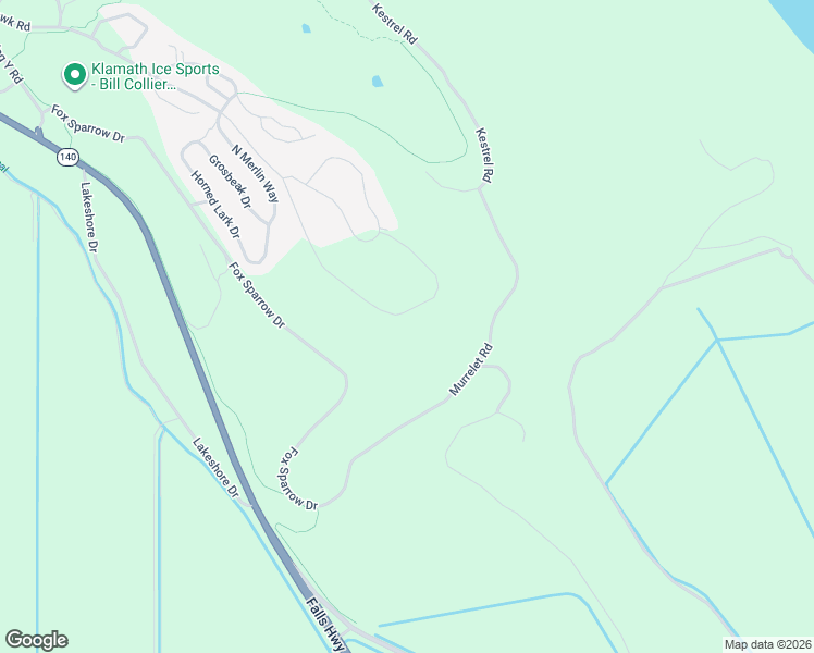 map of restaurants, bars, coffee shops, grocery stores, and more near 4604 Cooper's Hawk Road in Klamath Falls