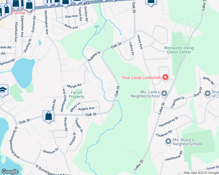 map of restaurants, bars, coffee shops, grocery stores, and more near 5 Rucliff Street in Shrewsbury