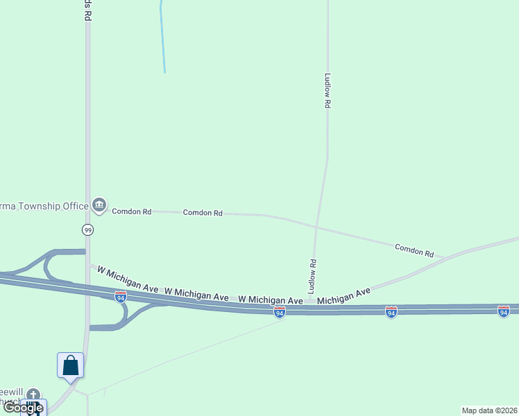 map of restaurants, bars, coffee shops, grocery stores, and more near 15988 Comdon Road in Albion