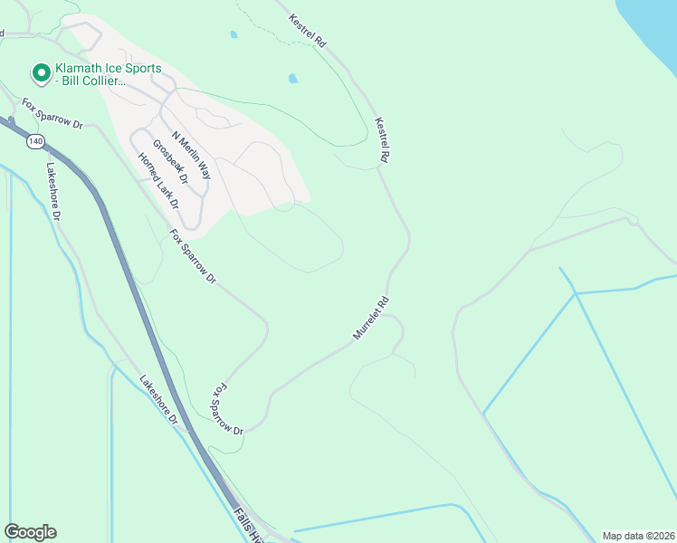 map of restaurants, bars, coffee shops, grocery stores, and more near 4604 Cooper's Hawk Road in Klamath Falls
