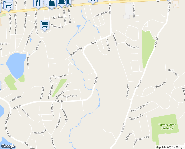 map of restaurants, bars, coffee shops, grocery stores, and more near 5 Rucliff Street in Shrewsbury