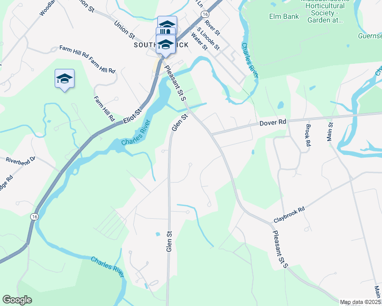 map of restaurants, bars, coffee shops, grocery stores, and more near 7 Cordial Way in Natick