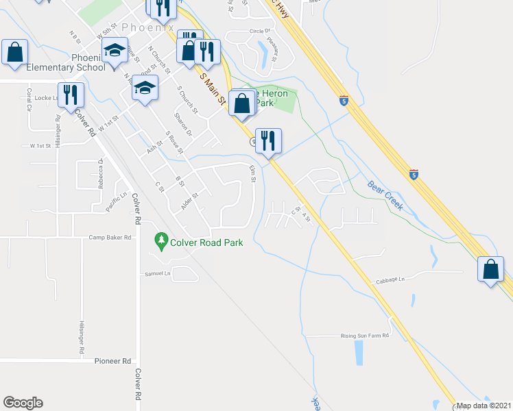 map of restaurants, bars, coffee shops, grocery stores, and more near 471 Elm Street in Phoenix