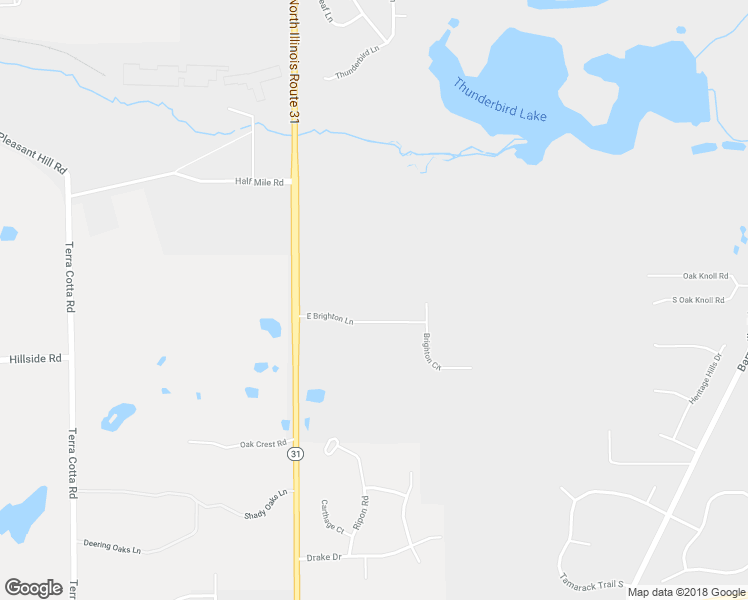 map of restaurants, bars, coffee shops, grocery stores, and more near 1000 East Brighton Lane in Crystal Lake
