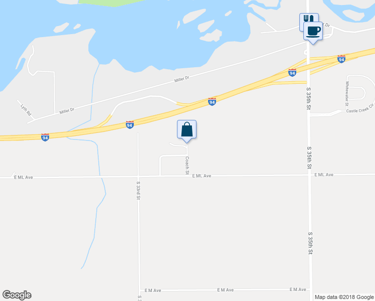 map of restaurants, bars, coffee shops, grocery stores, and more near 2221 Coach Street in Galesburg