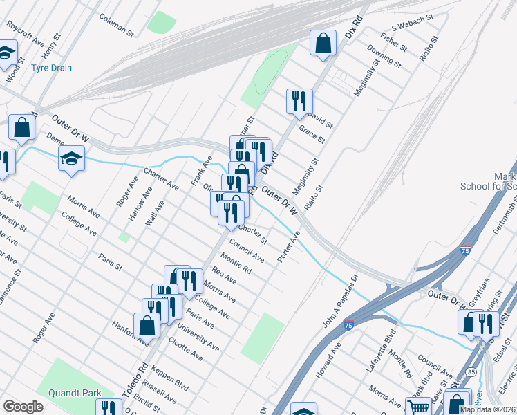 map of restaurants, bars, coffee shops, grocery stores, and more near 888 Raupp Pl in Lincoln Park