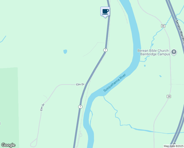 map of restaurants, bars, coffee shops, grocery stores, and more near 1923 Highway 7 in Bainbridge