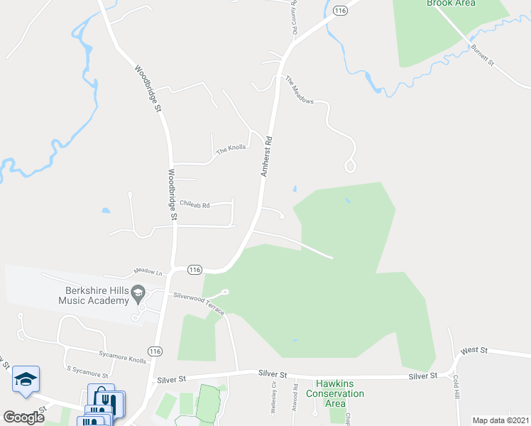 map of restaurants, bars, coffee shops, grocery stores, and more near 67 Amherst Road in South Hadley