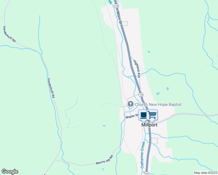 map of restaurants, bars, coffee shops, grocery stores, and more near 58 New Road in Millport