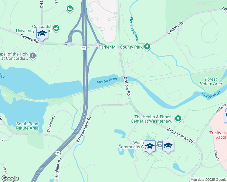 map of restaurants, bars, coffee shops, grocery stores, and more near 70 South Dixboro Road in Ann Arbor
