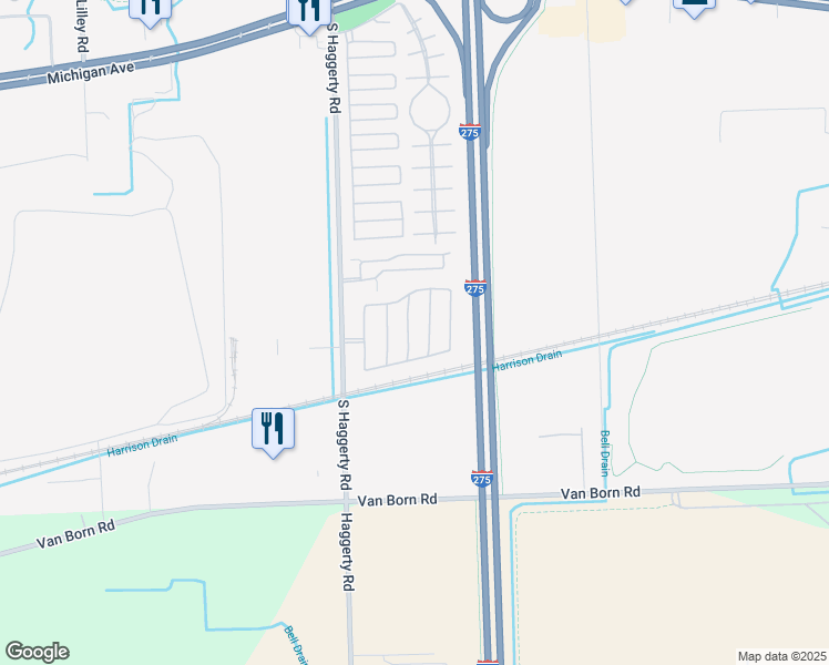 map of restaurants, bars, coffee shops, grocery stores, and more near 5201 Marine Drive in Canton