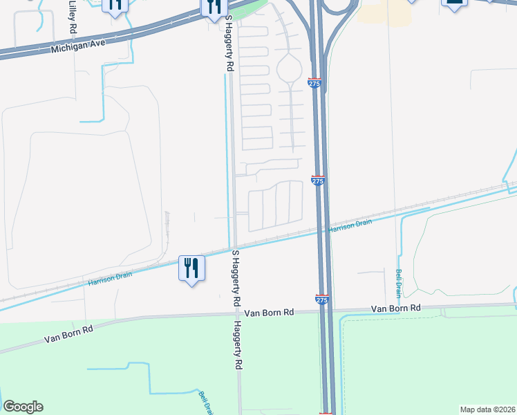 map of restaurants, bars, coffee shops, grocery stores, and more near 5222 Academy Drive in Canton